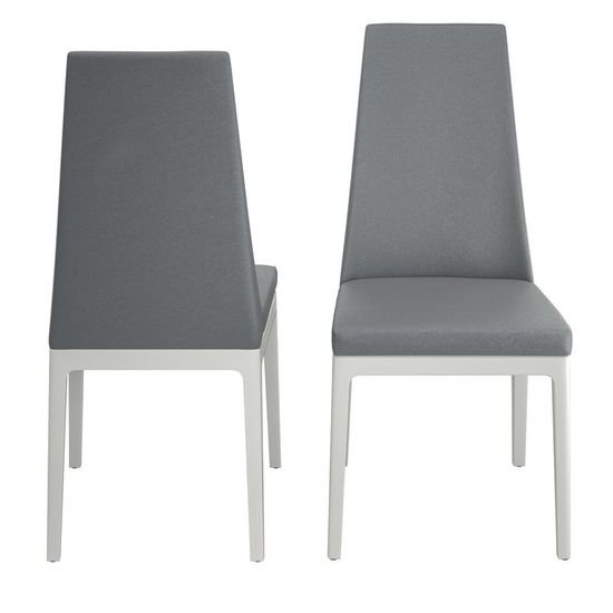 Стул RONDA, MOD INTERIORS светло-серый экокожа