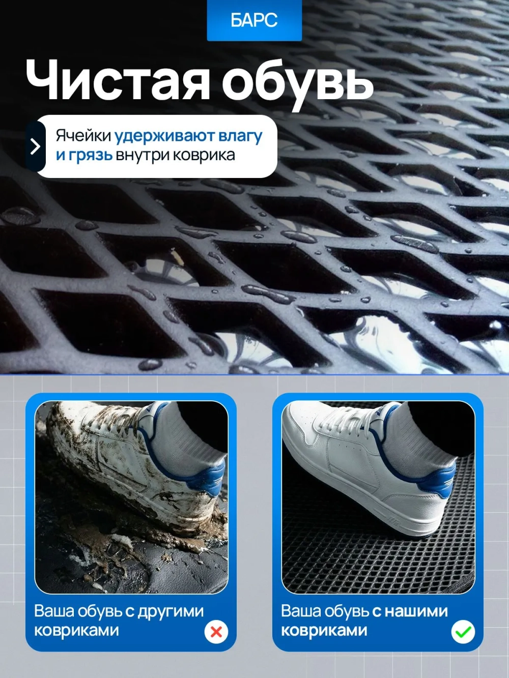 Коврики для автомобиля Форд Фокус 3 / Ford Focus 3 / 3D с бортами / ЭВА, ЕВА, EVA / черные /