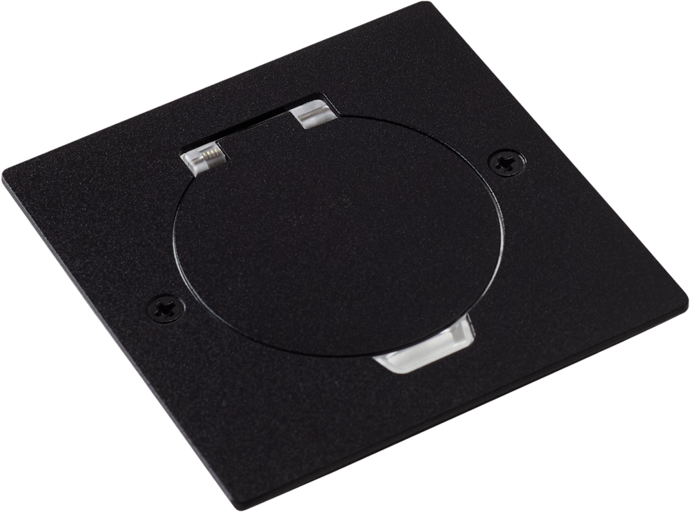 Лючок Surface 2 мод. (1 мод. 45х45 мм.),  круглая крышка,  антрацит,  IP44