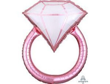 А ФИГУРА/P35 Кольцо бриллиант розовое