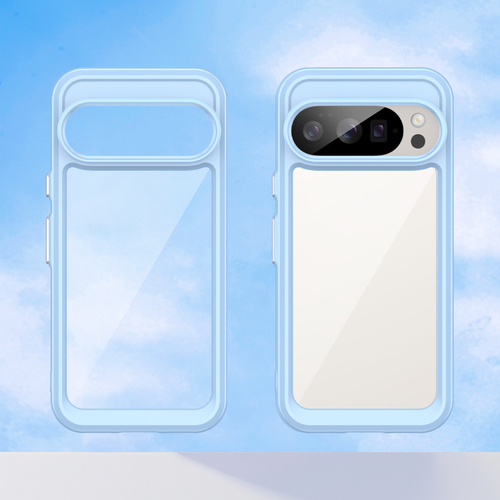 Противоударный чехол для смартфона Google Pixel 10 и 10 Pro, усиленные защитные рамки синего цвета