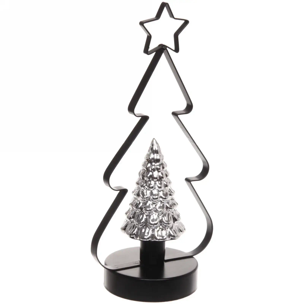 Сувенир с подсветкой «Волшебная ёлочка» 15*32 см, чёрный