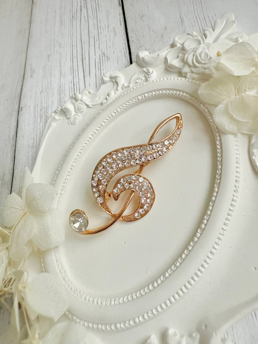 Брошь "Скрипичный ключ. Живая музыка"