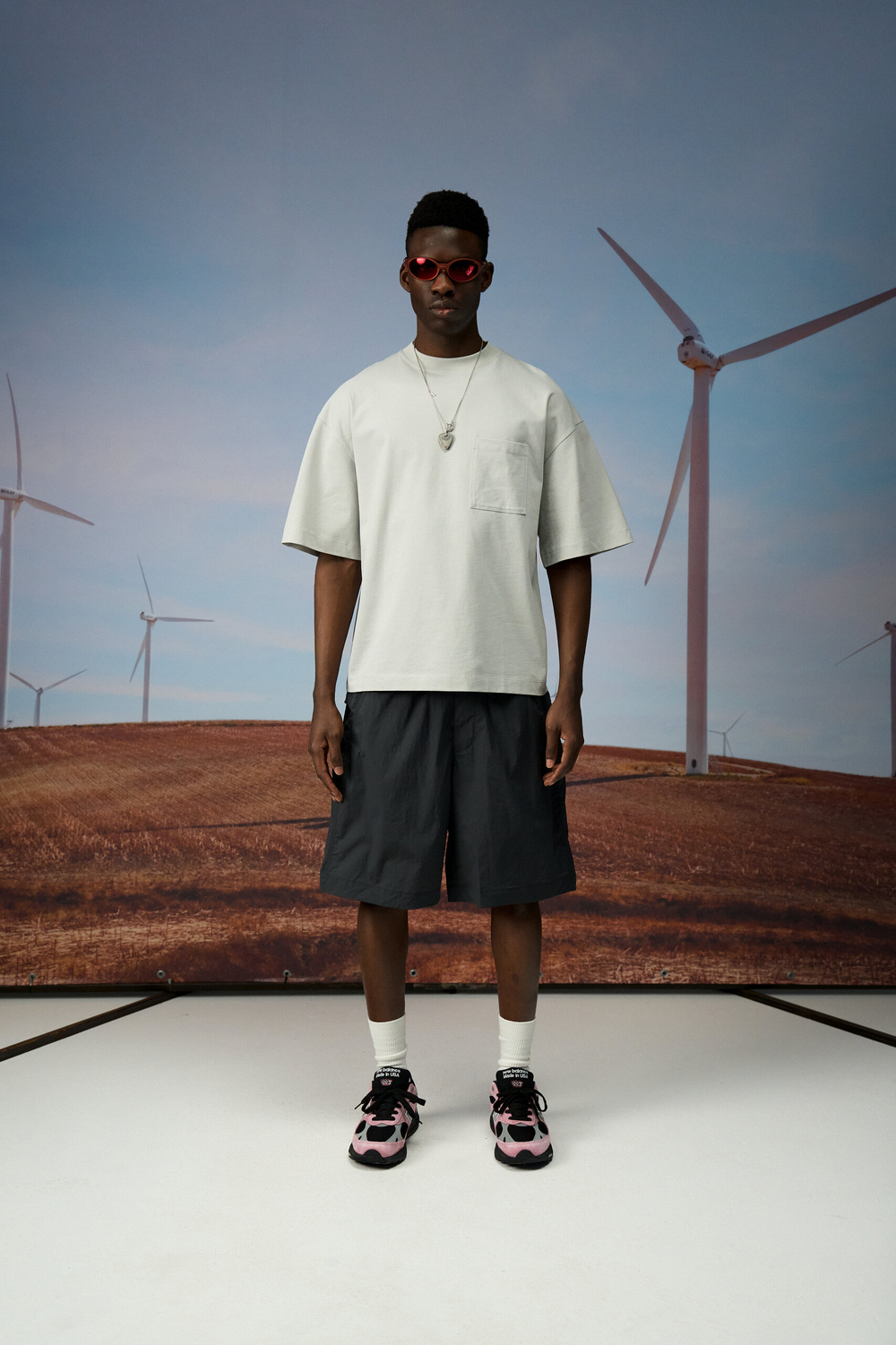 Шорты Nothomme Blue Monte Lightly Wrinkled Shorts "Rock Cliff Gray"