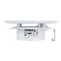 Вытяжной тонкий вентилятор для ванн ММ-Р 06 стекло прямое 90 м³/час с обратным клапаном белый матовый