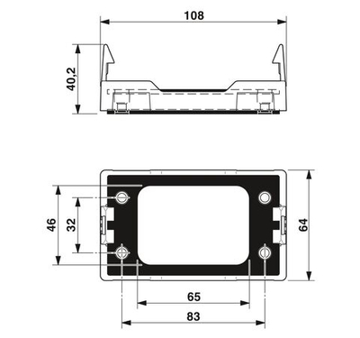 0801655 - CES-B10-SF-PLBK - Рамка с защелками