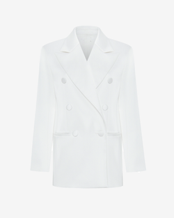 Жакет двубортный из атласа