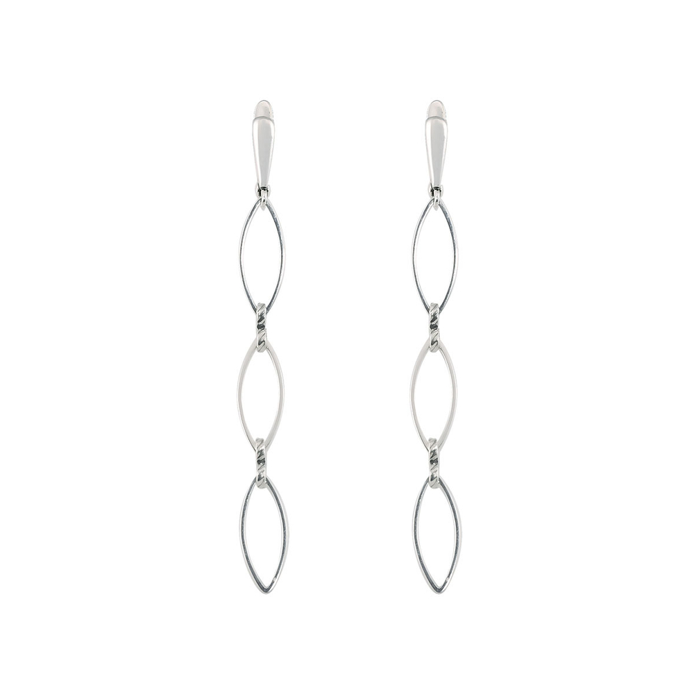 "Аперитив" серьги в серебряном покрытии из коллекции "Бар" от Jenavi c английским замком