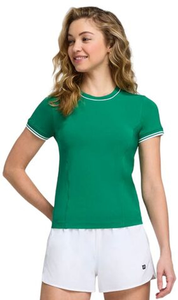 Женская теннисная футболка Wilson Team Seamless T-Shirt - зеленый