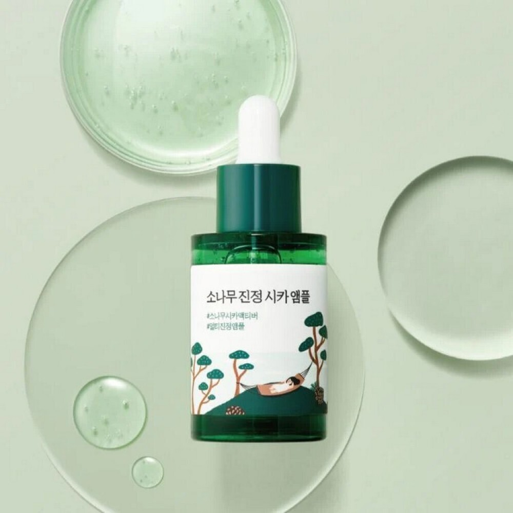 Round Lab Pine Calming Cica Ampoule - Ампула с экстрактами сосны и центеллы для проблемной кожи, 30мл