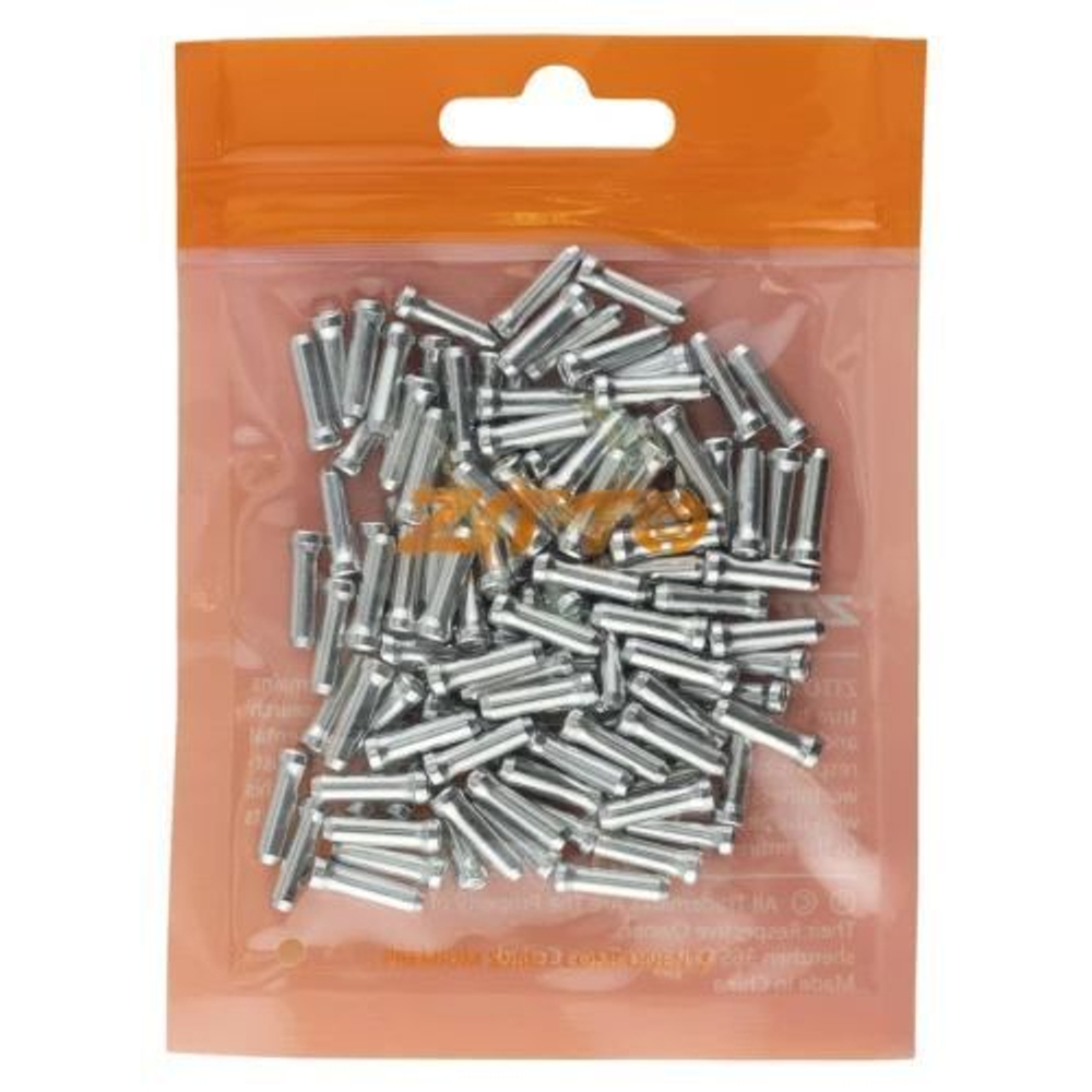 Наконечник троса ZTTO серебряный 100 штук