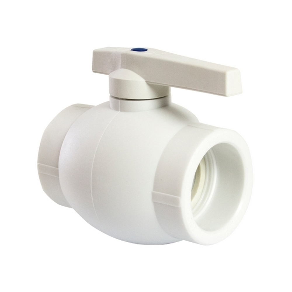 Кран шар 63 ручка PP-R EVER® plast БЕЛЫЙ (Россия)