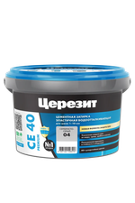 Затирка эластичная водоотталкивающая для швов СЕ 40 PREMIUM светло-серый 04  2кг