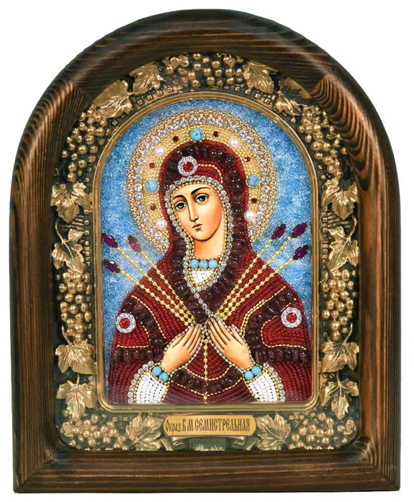 Икона Пресвятая Богородица Семистрельная бисер