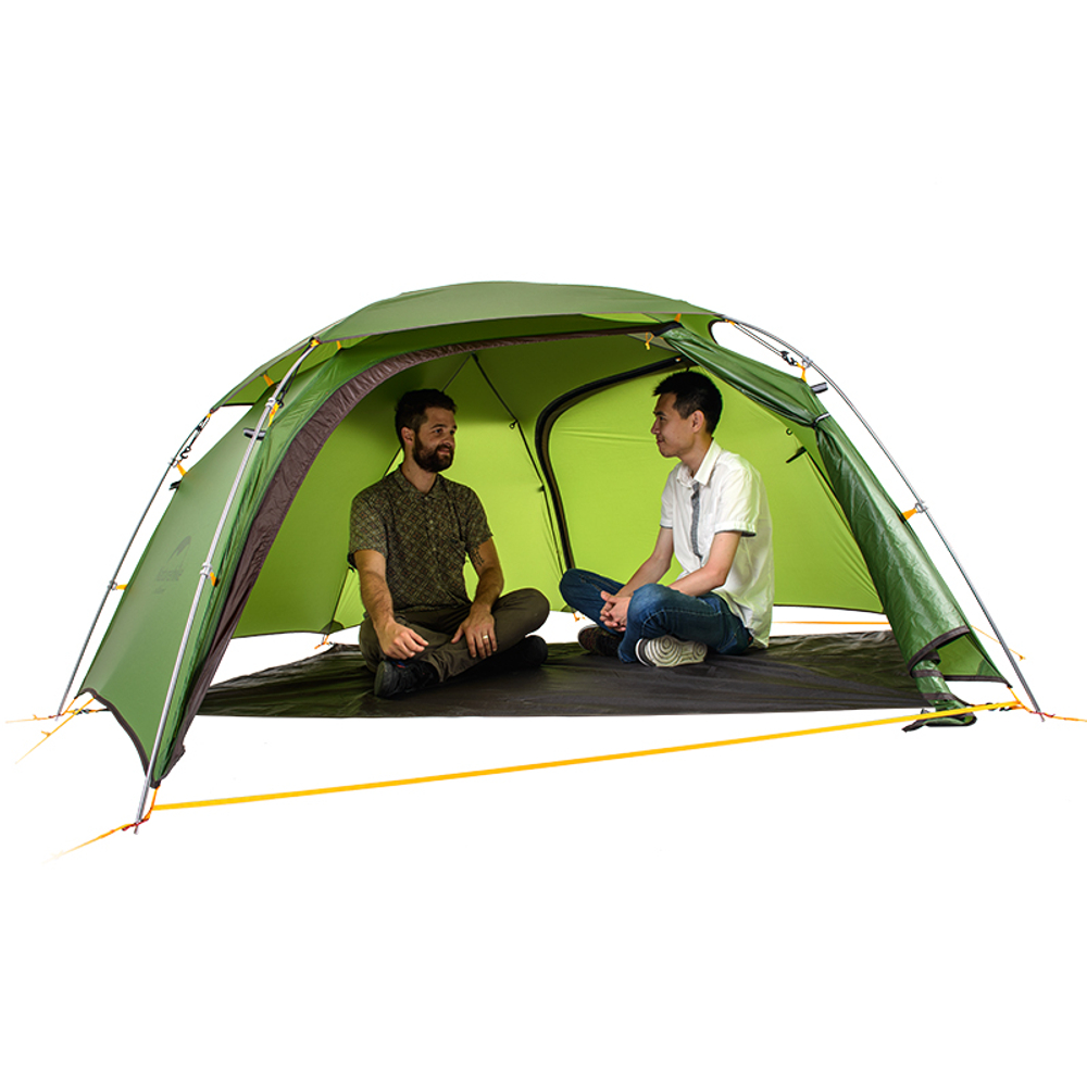 Палатка Naturehike Cloud Peak 20D Si 2-местная, алюминиевый каркас, зеленая, артикул NH17K240-Y-DGR
