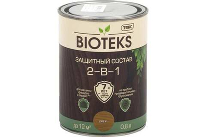 Антисептик Текс Bioteks лессирующий (2 в 1) орех (0,8л)