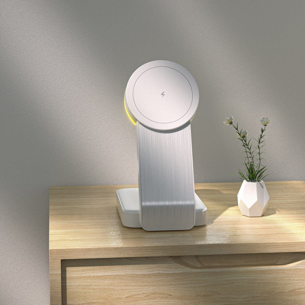 Беспроводная зарядная станция MIVO MW-06 (3-в-1) складная.