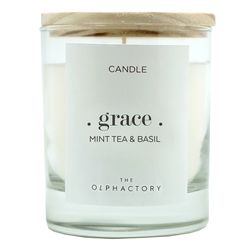Свеча ароматическая The Olphactory, Grace, Mint tea&Basil, 40 ч