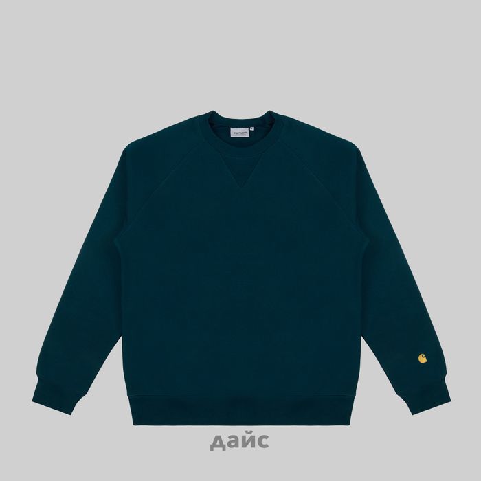 Толстовка мужская Carhartt WIP Chase Sweatshirt артикул:I033660_duck_blue - купить в магазине Дайс