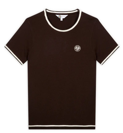 Женская теннисная футболка Roland Garros Heritage Tessa - chocolate
