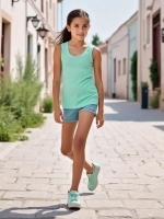 Майка для девочки в рубчик