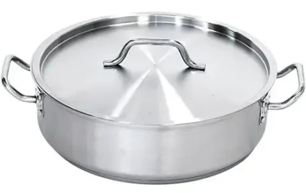 Кастрюля низ. 5,6л нерж. тройное дно d=295*100 мм, индукция, с крышкой