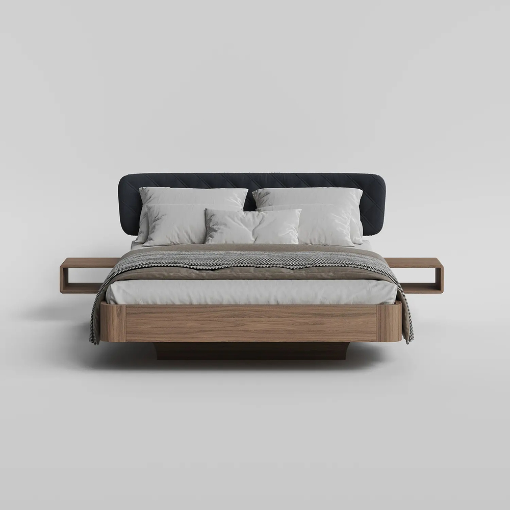 Кровать Lugos'Art ButterFly с тумбами из массива, с подсветкой