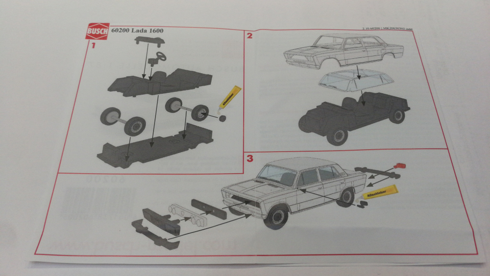 Автомобиль Lada 1600, СБОРКА (H0, 1:87)