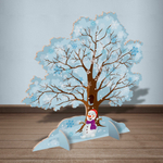 Напольная двусторонняя декорация Дуб зима-лето 164000355