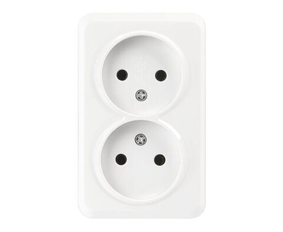 Розетка Smartbuy Юпитер накладная, 2-местная, белая, 10A SBE-03w-10-S2-N-c