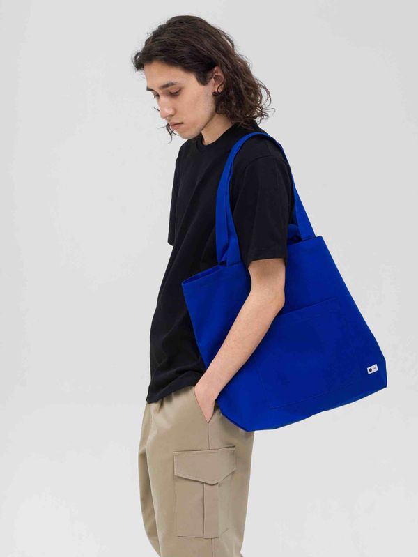 Шоппер Объёмный Плотный Синий - фото 1