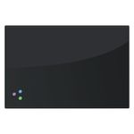 Доска магнитно-маркерная стеклянная 60х90 см, 3 магнита, ЧЕРНАЯ, BRAUBERG, 236748