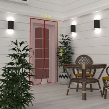 Дверная антимоскитная сетка 210х100см, с магнитами по всей длине, красная REXANT