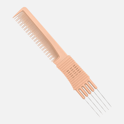 Расческа-вилка для стрижки и окрашивания с покрытием FIBER PRO, Stavver LUX4
