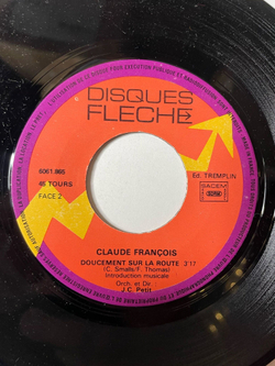 Винтажная виниловая пластинка LP Claude Francois Pourquoi Pleurer (Sur Un Succes D'ete) (France 1975) 7 дюймов