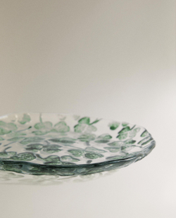 Zara Home тарелка пирожковая из стекла, цвет зелёный, 15 см