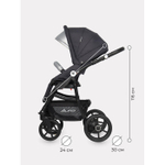Коляска  ALFA Ecco (3 в 1) (RIKO BASIC) 01 графит-серый