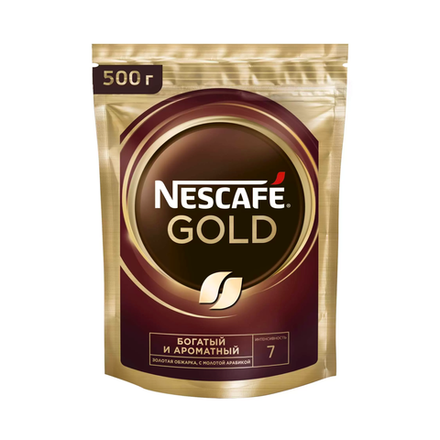 Кофе растворимый Nescafe Gold, 500 г, пакет