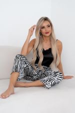 Костюм брючный для дома (черно/белый) К11-83/4 Nikol