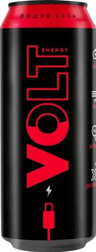 Энергетический напиток Volt Energy со вкусом Вишни и Колы, 0,45 л