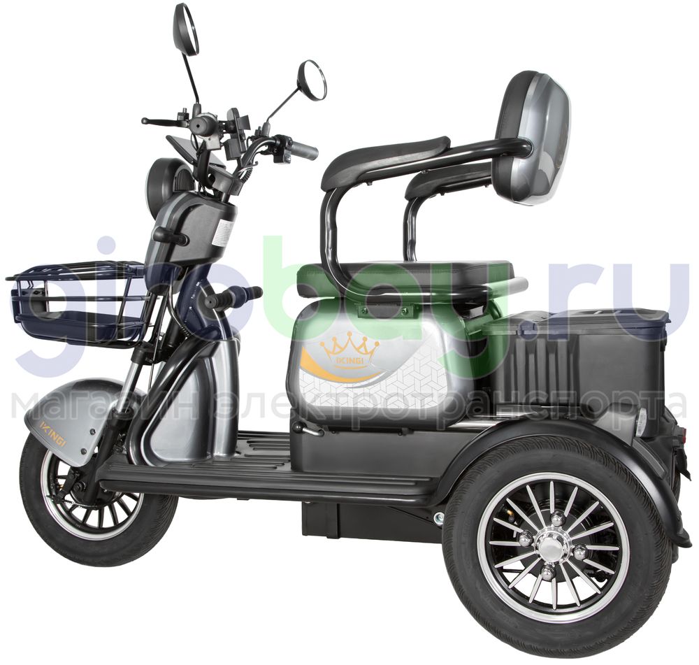 Электроскутер IKINGI SIBTRIKE 1000W (60V/25Ah) - Серый фото №11