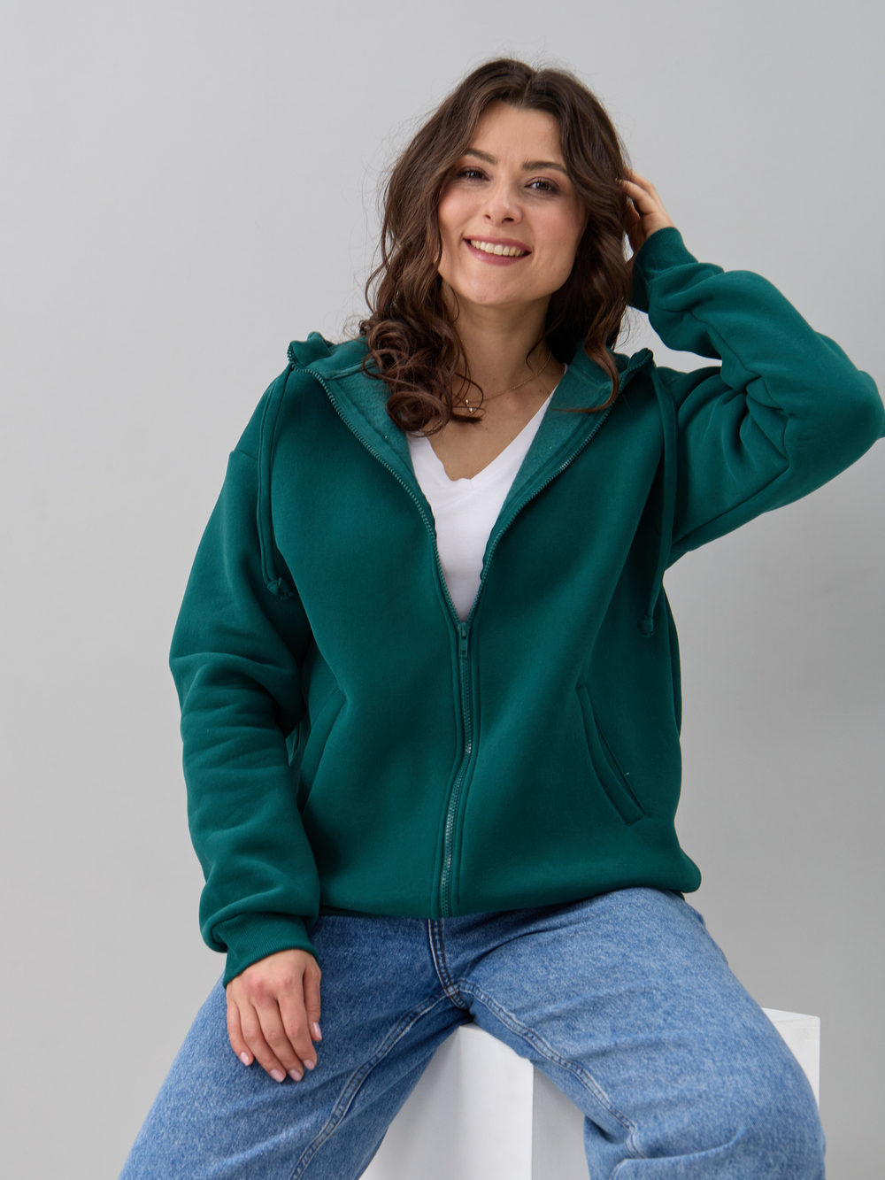 Олимпийка Офн-055/изумрудный