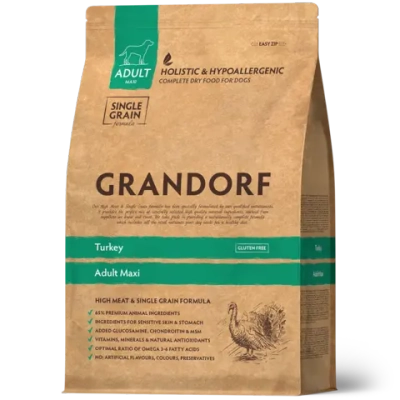 Grandorf Turkey, Adult Maxi для крупных пород (Индейка)