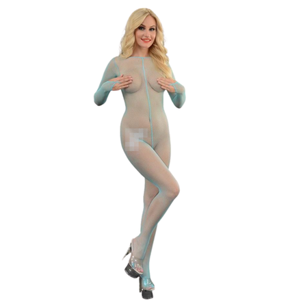 Женский кэтсьют бирюзовый в сетку LaBlinque LB945