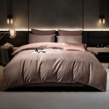 КПБ на резинке Сатин-Жаккард Тессоро MTR005, Евро