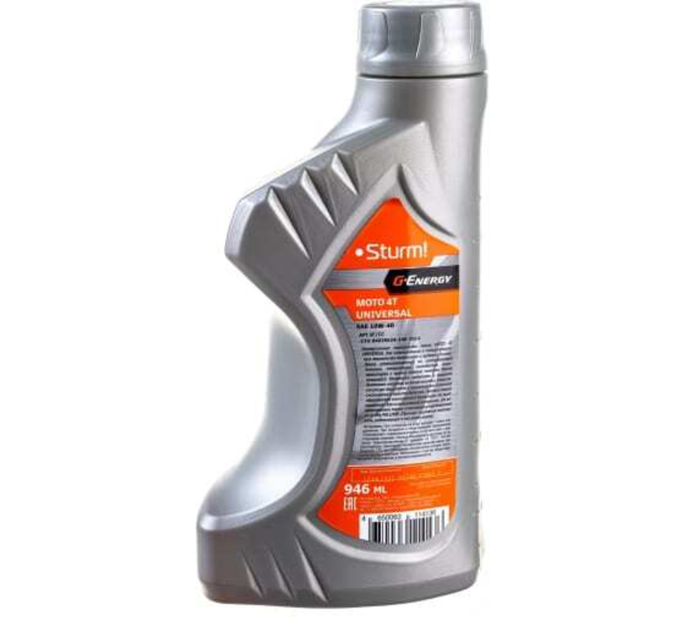 OM0401B Sturm! G-Energy масло 4Т минер., API SF/CC, SAE 10W-40, UNIVERSAL MOTO 4T, 0.946 л