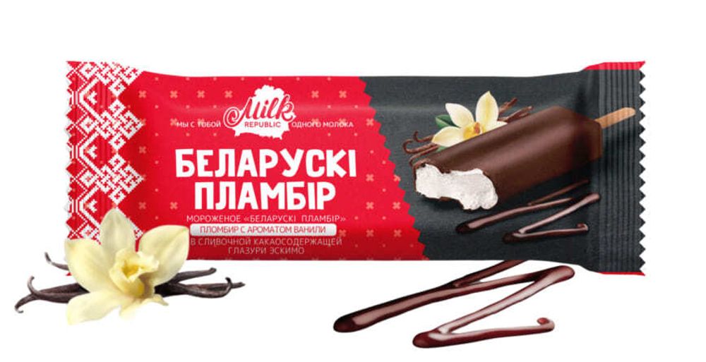 Мороженое эскимо &quot;Белорусский пломбир&quot; 80г. Ванильный - купить не дорого в Москве