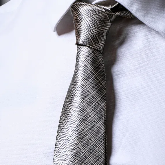 Галстук золотистый в полоску