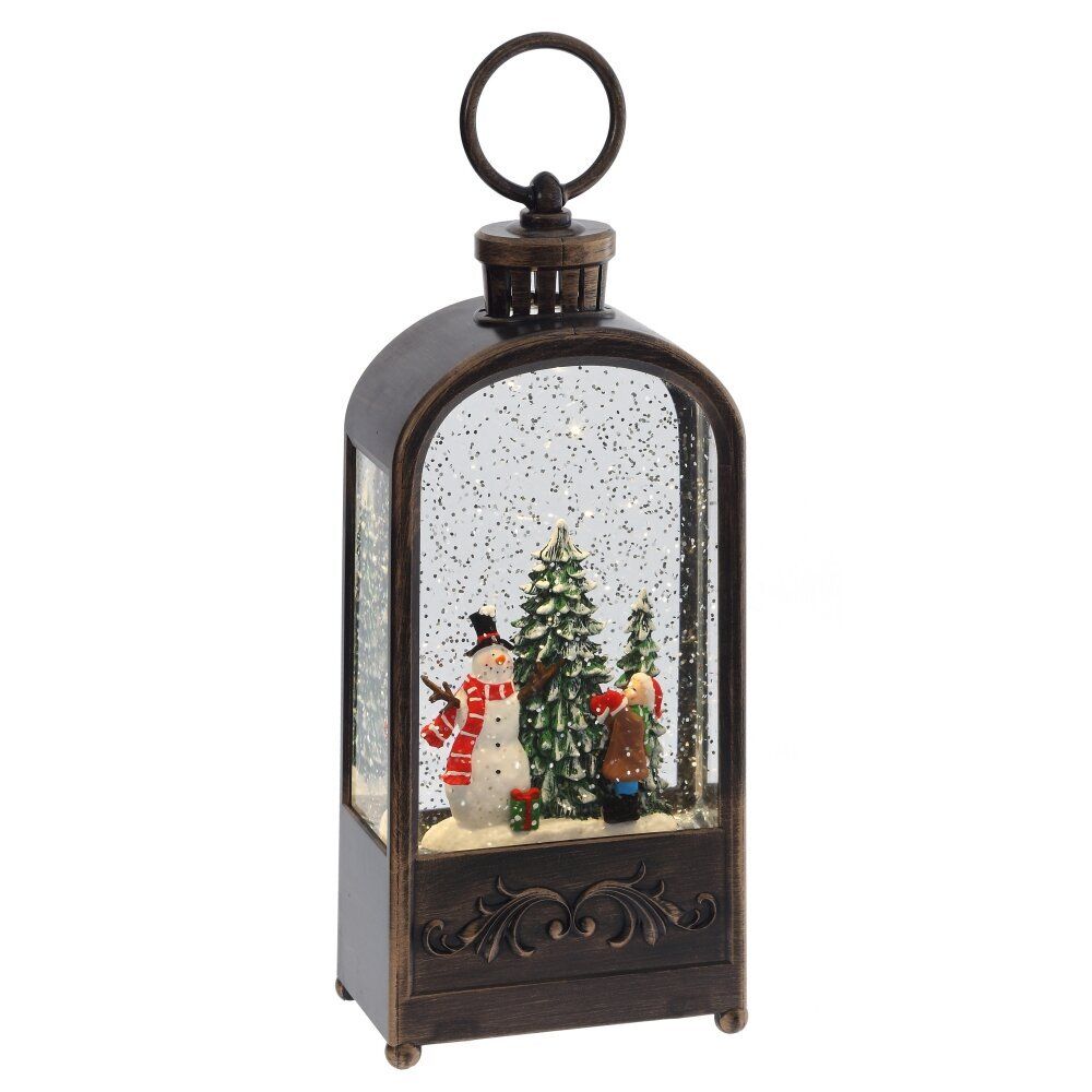 GAEM Изделие декоративное "Фонарь" (подсвет, муз, вьюга, 3хААА н/п +USB), L10 W6 H27 см