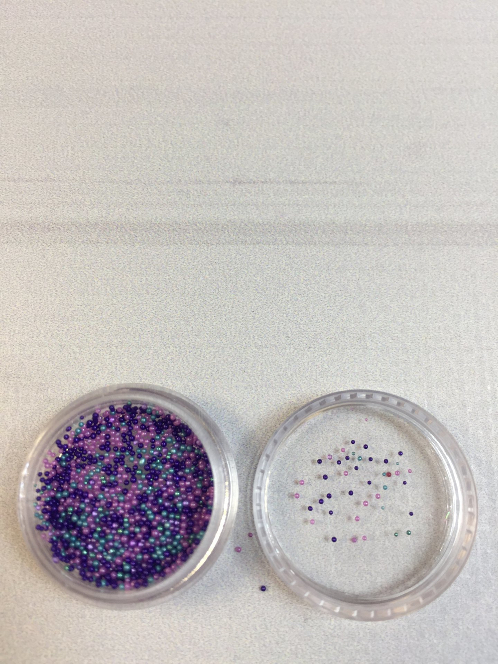 Бульонки пластиковые для дизайна ногтей, микс